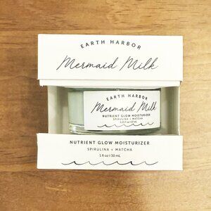 Earth Harbor Mermaid Milk Nutrient Glow Moisturizer Spirulina Matcha 1oz/130ml
